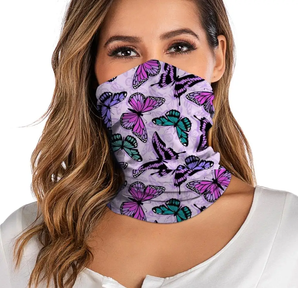 For Women Men Bandana Neck Gaiter Tube Headwear Face Scarf Dustproof Motorcycle Facemask Windproof Scarf