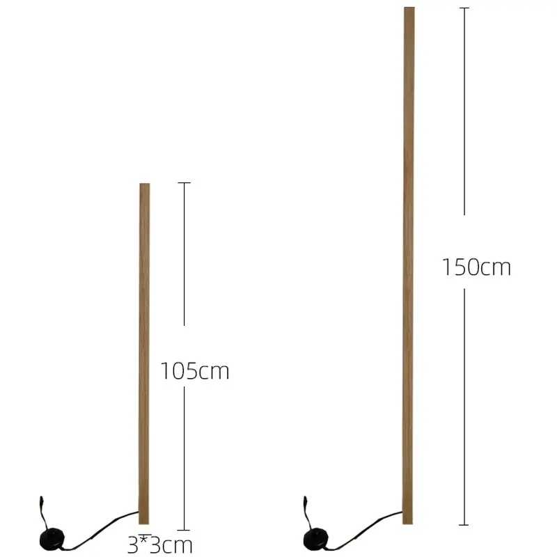 Imagem -06 - Luminária de Chão Estilo Moderno Minimalista e Nórdico Luminária de Casa em Madeira Sólida Vertical Simples com Suporte