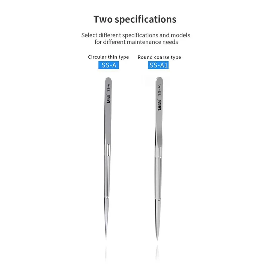 

MaAnt SS-A SS-A1 Precision Tweezers Hand Polish Non-Magnetic Stainless Steel BGA IC Micro Soldering Jump Wire Repair Tweezers