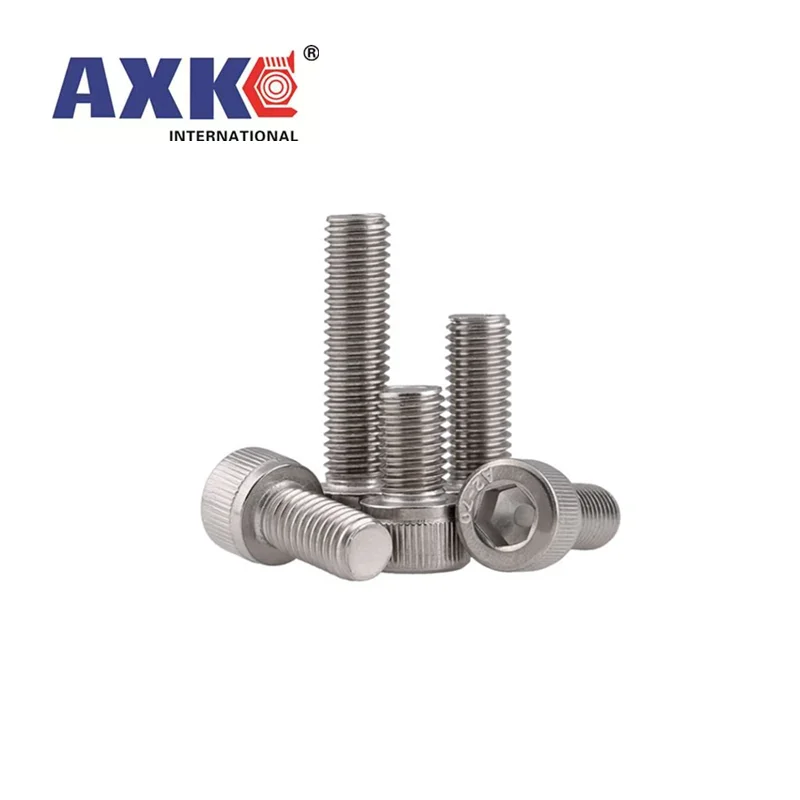 

10pcs US Coarse thread UNC 1/4-20*L 304 A2-70 stainless steel Hex Hexagon Socket Cap Allen Head Screw Bolt Length = 5/16" - 4"