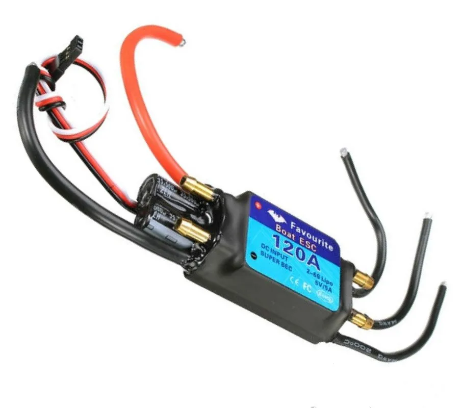 FVT 120A 2S-6S BEC 5V/5A Brushless ESC Electric Speed Controller For RC Boat