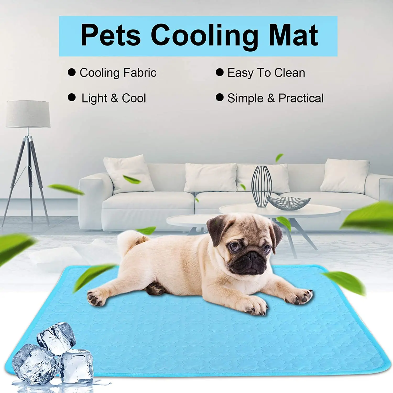 

Pet Cooling Mat Portable Reversible Foldable Dog Self Cooling Mat Comfortable Cushion Puppy Washable Cool Dissipation Ice Mat P