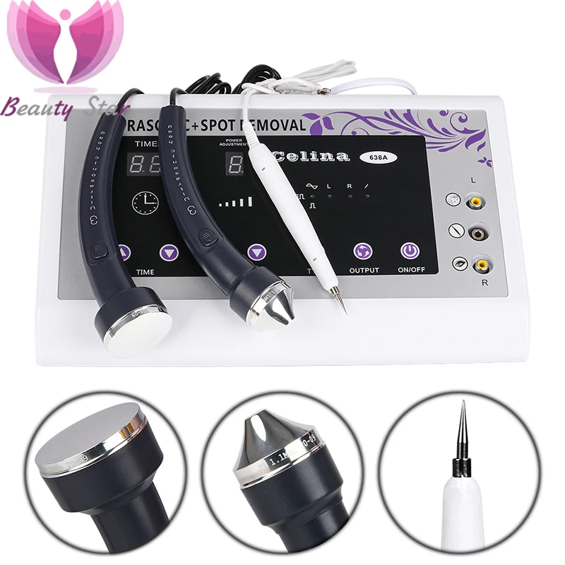 

RU-638A Ultrasound Machine Ultrasonic Facial Massager Body Face Skin Tigtening Spot Mole Removal Pen Care SPA Beauty Device