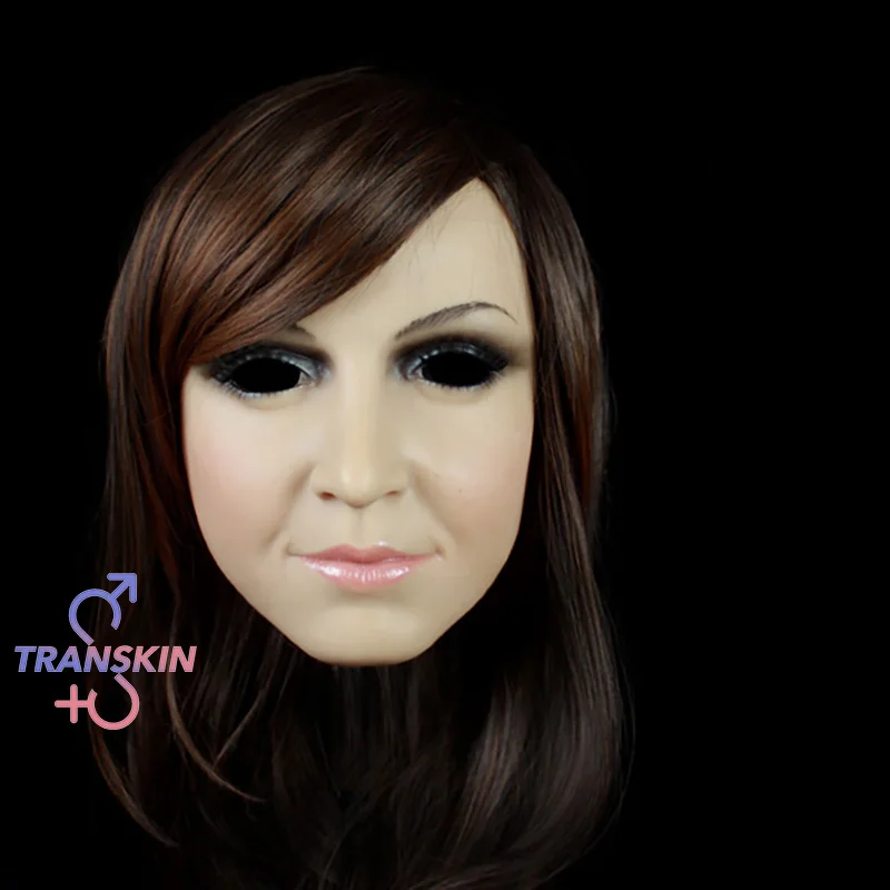 

TRANSKIN Female Masking Smile Face Half Covered Human-like Masquerade DMS Gay Sex Game Movie Props Free Shipping Wholesaler SH-7