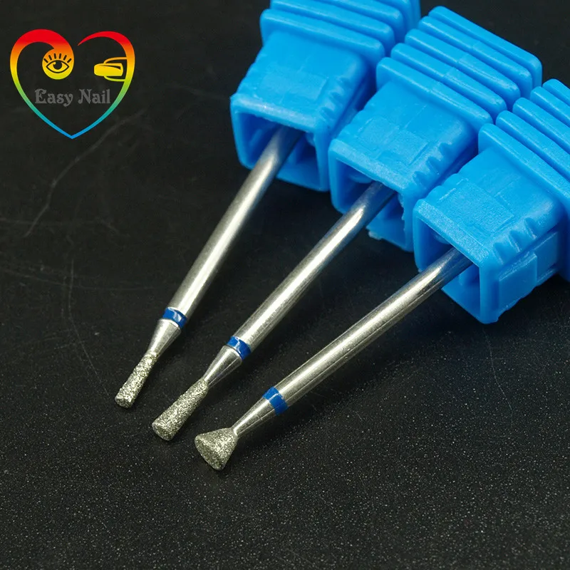 1 PCS 3/32 "trapezoid เพชร Burrs เจาะบิตเล็บสแตนเลสสำหรับเล็บ Professional ลบเล็บเครื่องมือ