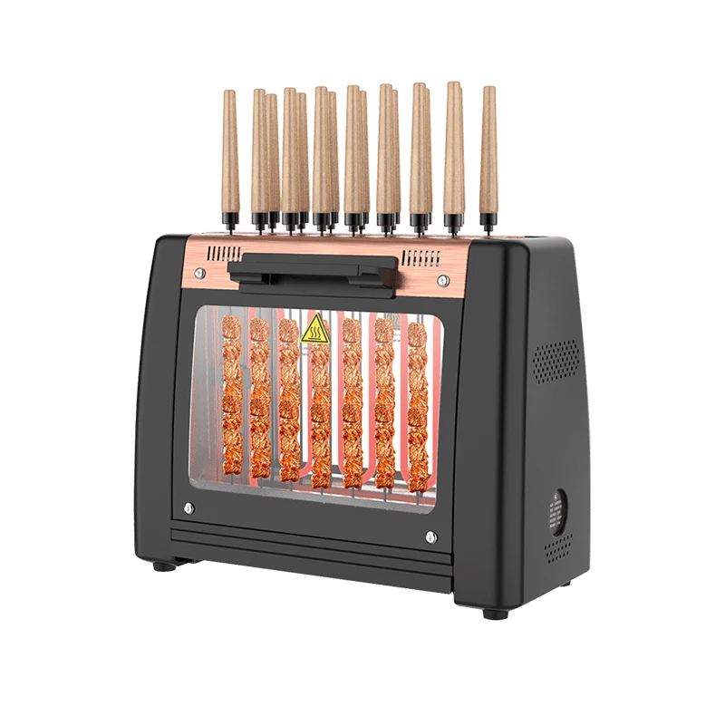 الشواء ماكينة شواء فرن كهربائي دخاني المنزلية التلقائي الروتاري ماكينة شواء سيخ فرن