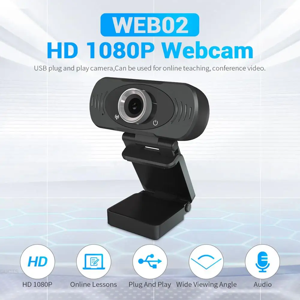 ESCAM 2MP  Webcam with Microphone HD 1080P Streaming Webcam for PC,MAC, Laptop,P2P USB Camera for YouTube,Skype Video Calling,