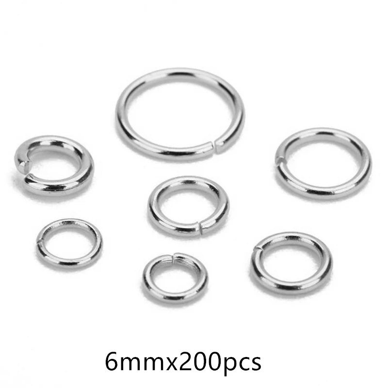 200/50 stücke 4/5/6/7/8/9/10mm Edelstahl-Bieger inge & Spalt ring für die Schmuck herstellung DIY Schmuck Befunde Schmuck zubehör