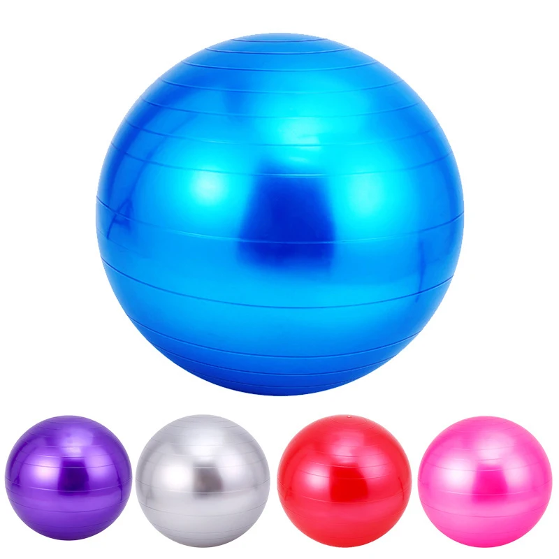 65cm Exercise Gym Yoga Ball Fitness Pregnancy Birthing Anti Burst Core Ball + Inflator Pump Sports Workout Massage Ball