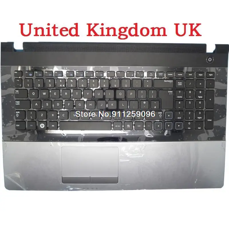 NP300E7A NP305E7A 300E7A 305E7A Laptop PalmRest&keyboard For Samsung UK Nordic NE Swiss SW Italy IT Brazil BR With Touchpad New