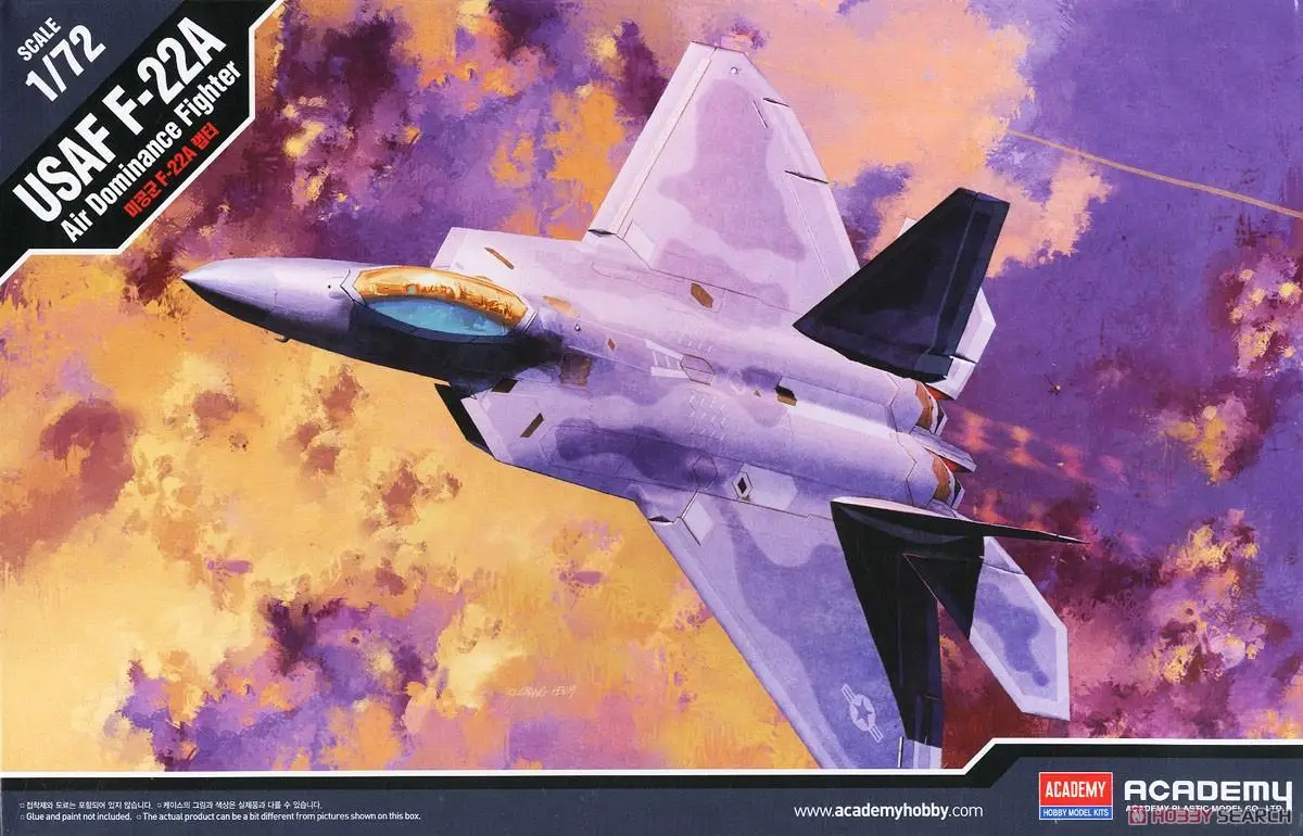 

Academy AC12423 1/72 F-22A AIR DOMINANCE FIGHTER PLASTIC MODEL kit