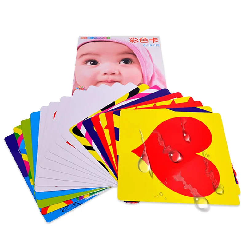 Tarjetas de colores para bebé, tarjetas de aprendizaje educativo para niños de 0-18 meses, 21cm x 21cm, juguetes para la primera infancia, novedad