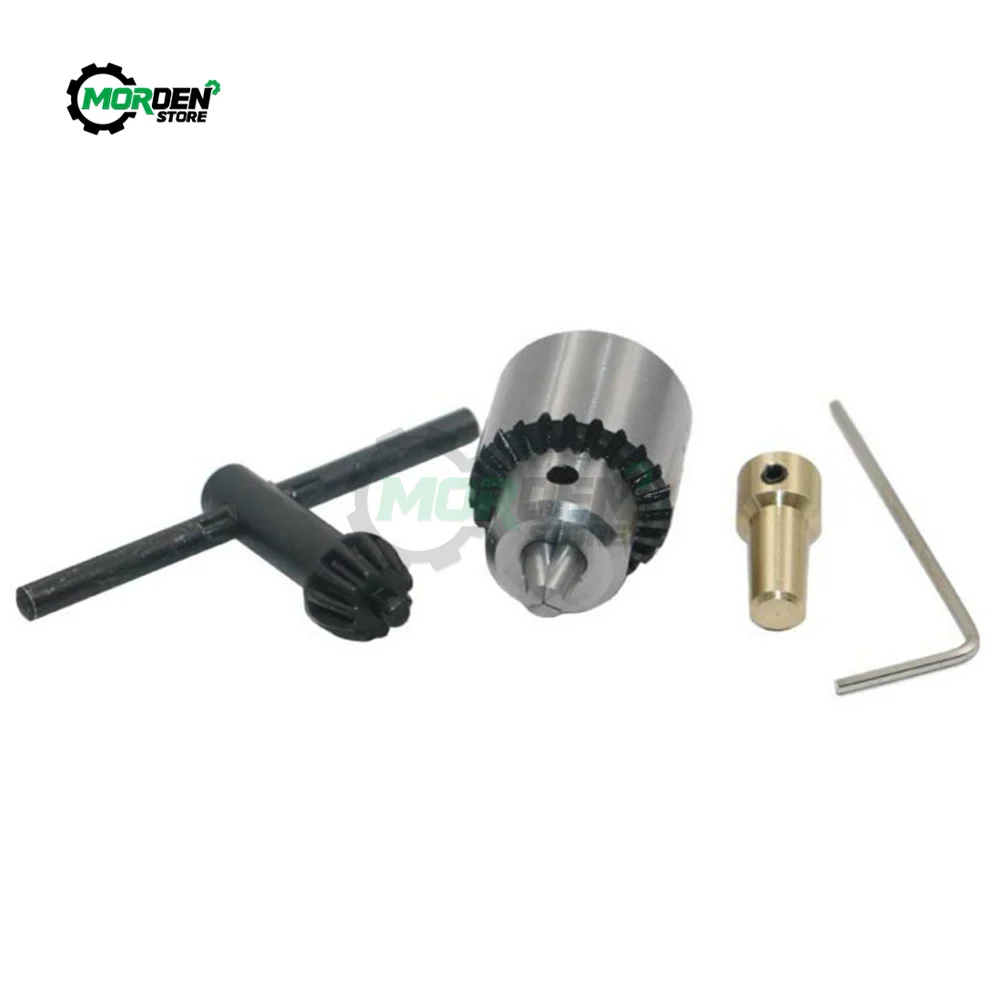 Micro Motor Drill Chuck Clamping Range 0.3-4mm Taper Mounted Drill Chuck With Chuck Key 3.17mm Brass Electric Motor Shaft Tools