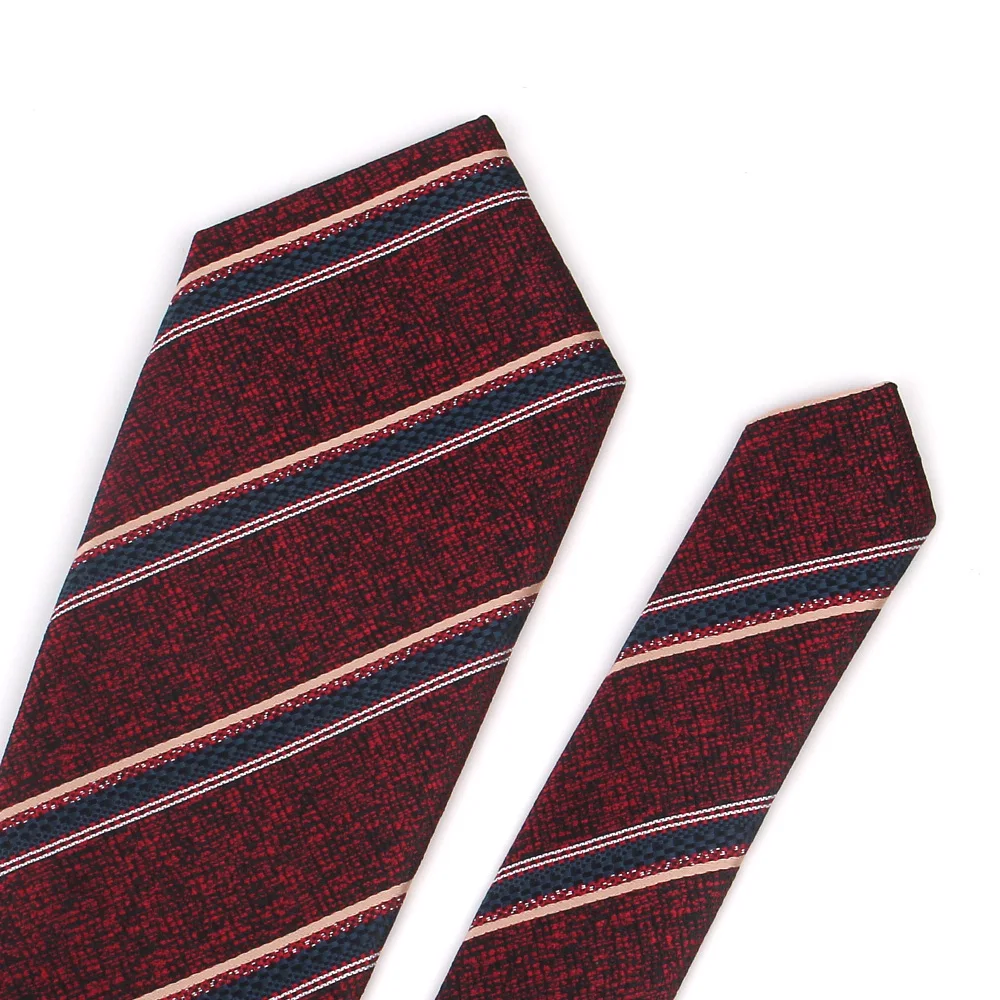 Men Tie Classic Plaid Neck Tie For Wedding Business Suits Man Paisley Ties Wine Red Men\'s Necktie Jacquard Neck Wear Gifts