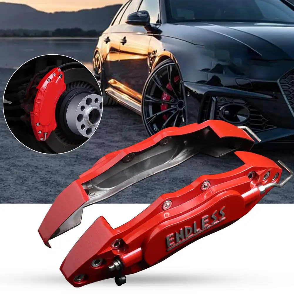 1Pair Useful Brake Cover  Lightweight Bright Color Brake Caliper Covers  Long Lasting Caliper Cover Accessory