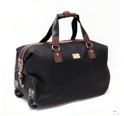 Bolsa de viagem oxford com rodas, mala de bagagem com rodas para mulheres e homens, bolsa de bagagem de mão com rodas para viagem