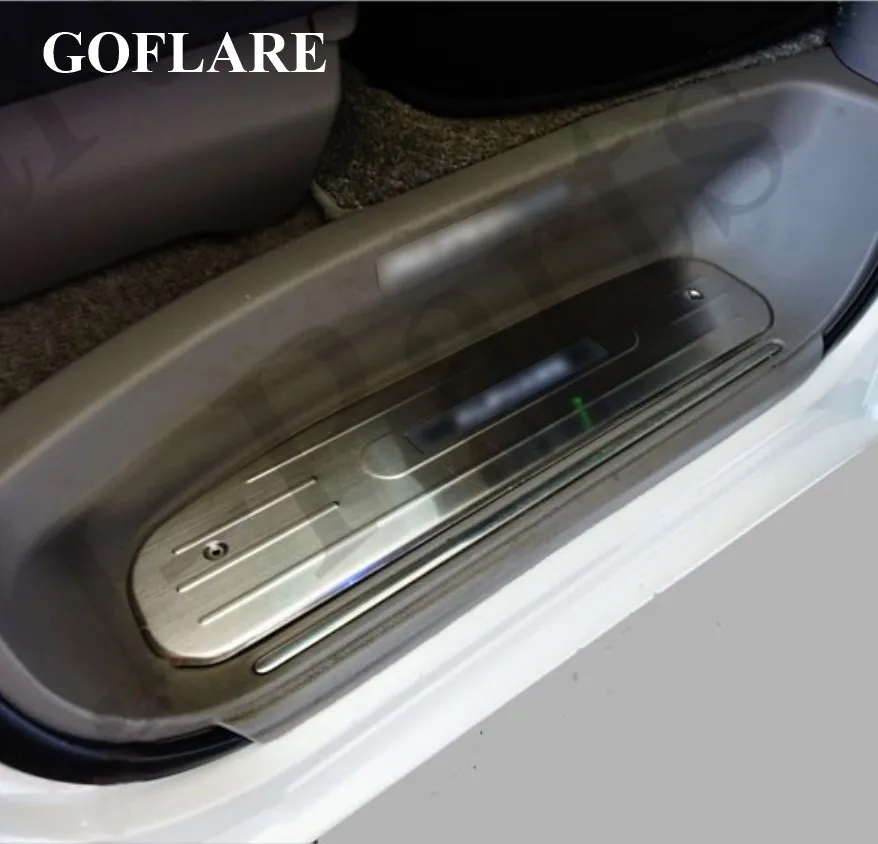 

For Toyota Alphard Vellfire 10 AH10 accessories 2003-2007 led light foot side door sill illuminated step scuff plate thresholds