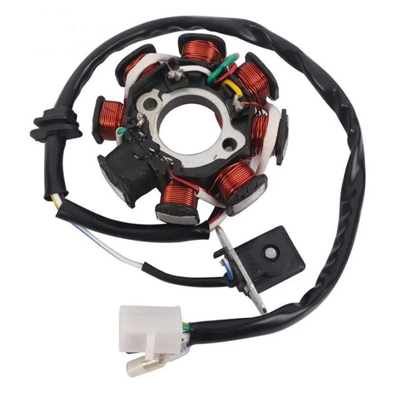 Magneto Stator Suitable For GY6 49cc 50cc 80cc Motorcycle Ignition Coil 5-wire AC 8-pole