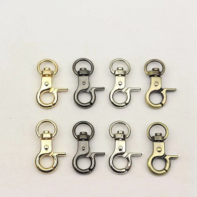 

30Pcs Mini 9mm Metal Buckle Bag Clasps Lobster Swivel Trigger Clips Snap Hook for DIY Decor Accessories Keychain Parts