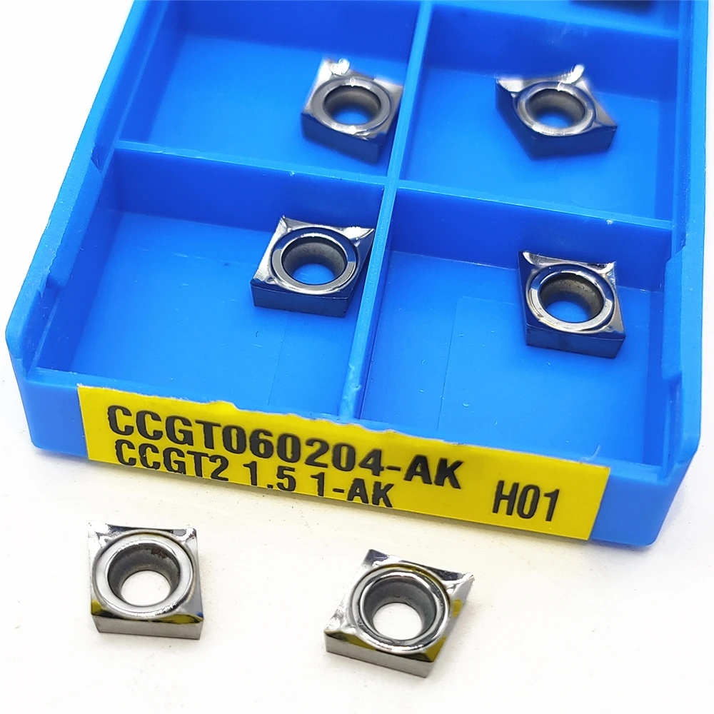 CCGT060202-AK H01 CCGT060204-AK H01 CCGT060208-AK H01 باستخدام الحاسب الآلي كربيد الألومنيوم شفرة تحول أداة CCGT إدراج الألومنيوم