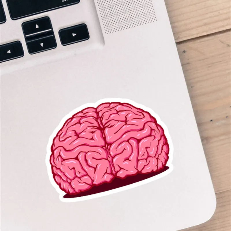 Science Car Stickers Funny Biology Brain Decal Pegatinas Black and White Decorate 3M High Quality KK Vinyl for Car,Laptop,