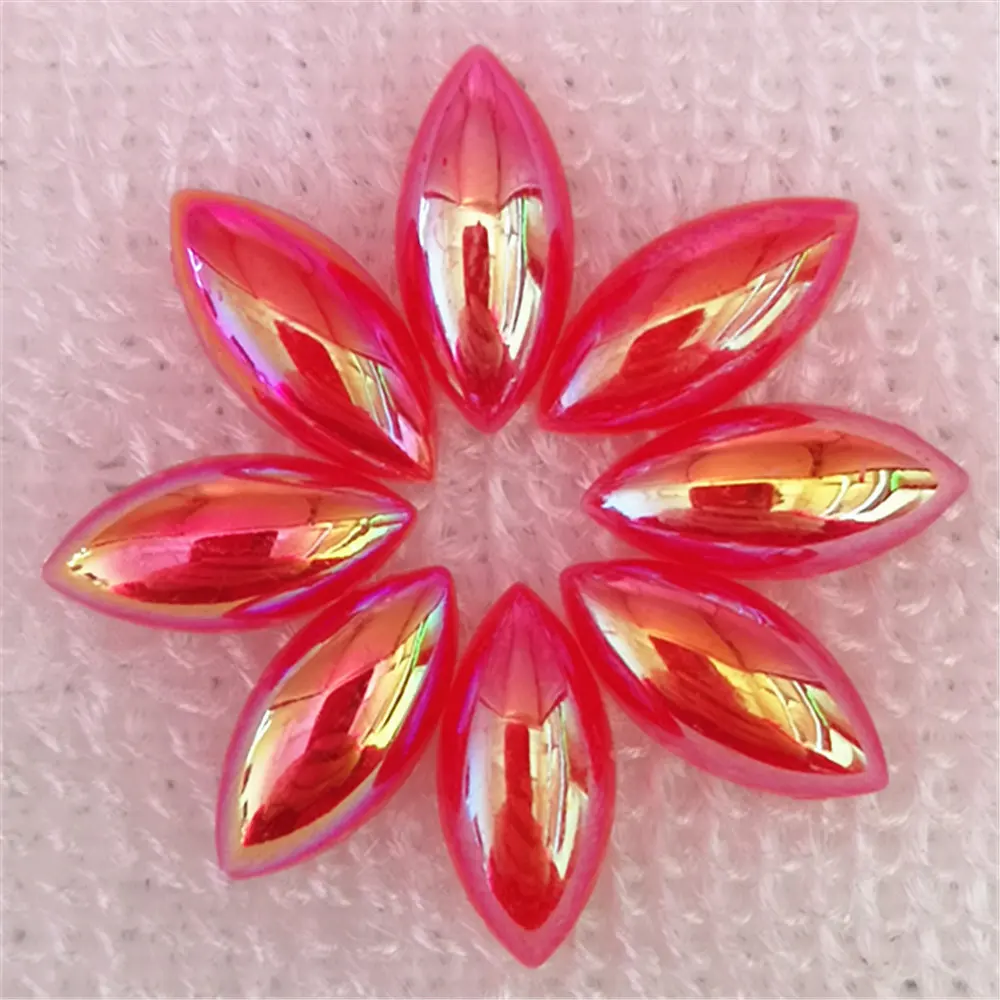 50pcs 7 * 15mmAB Flatback Rhinestone and Crystal Acrylic Stone Rhinestone DIY Clothes Crafts