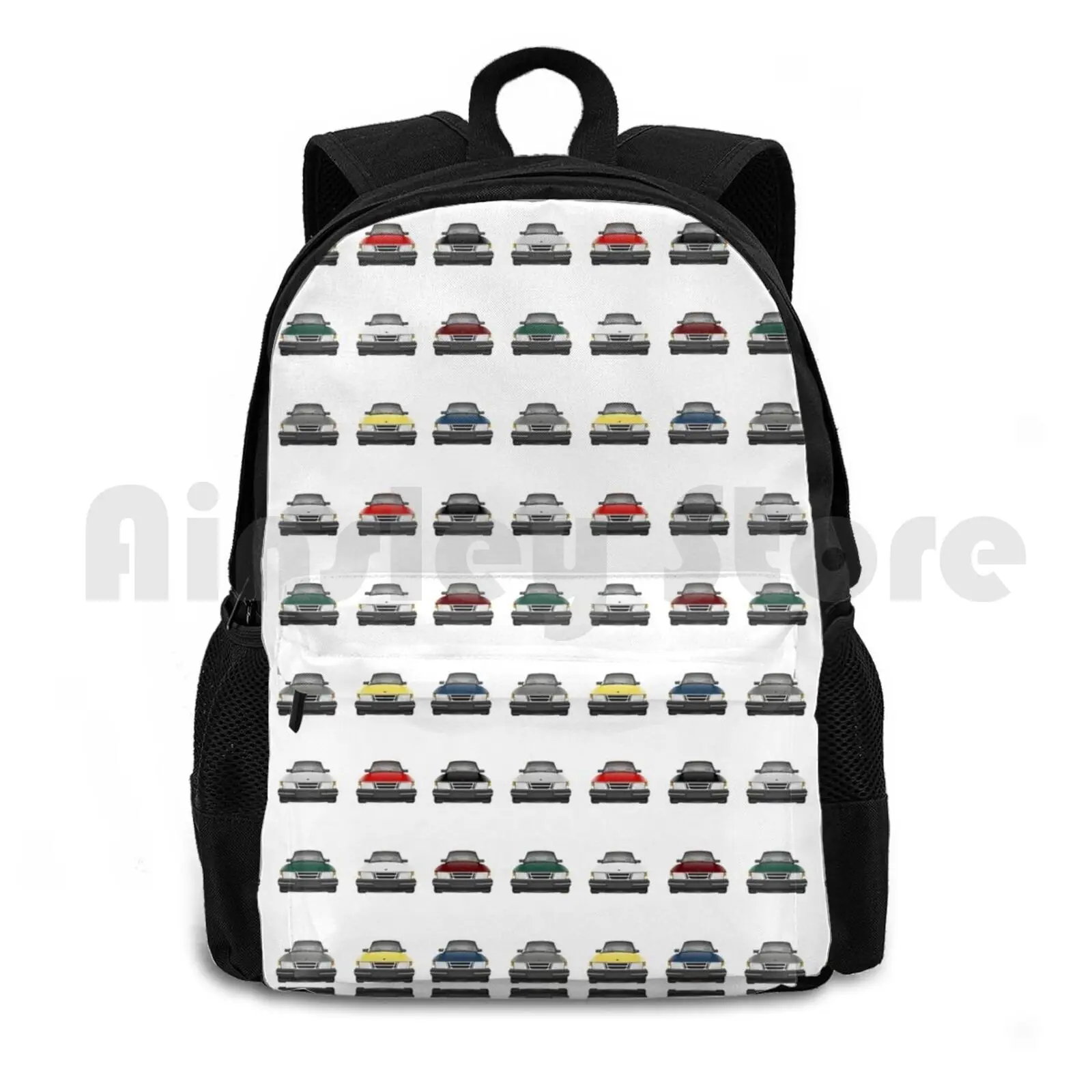 

Saab 900-Pattern Outdoor Hiking Backpack Waterproof Camping Travel Saab900 Saab Car Pattern Wallpaper Retro Vintage Industrial