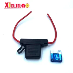 50 Amp Maxi Fuse With Weatherproof Holder 8AWG 10AWG  Wire Dual Battery 50A Fuses Color: Black + Red Specs: 50A Wire Length: 15
