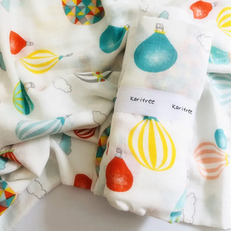 70% Bamboo + 30% Cotton Baby Blanket 120*120cm Soft Newborn Blankets Bath Gauze Infant Swaddle Wrap Sleepsack Stroller Cover