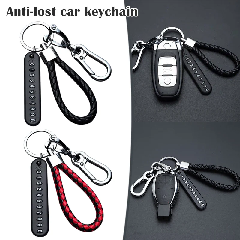 

Car Key Chain Lanyard Pendant Anti-Losts Number Plate Key Chain Personality Keychain Men And Women Car Styling