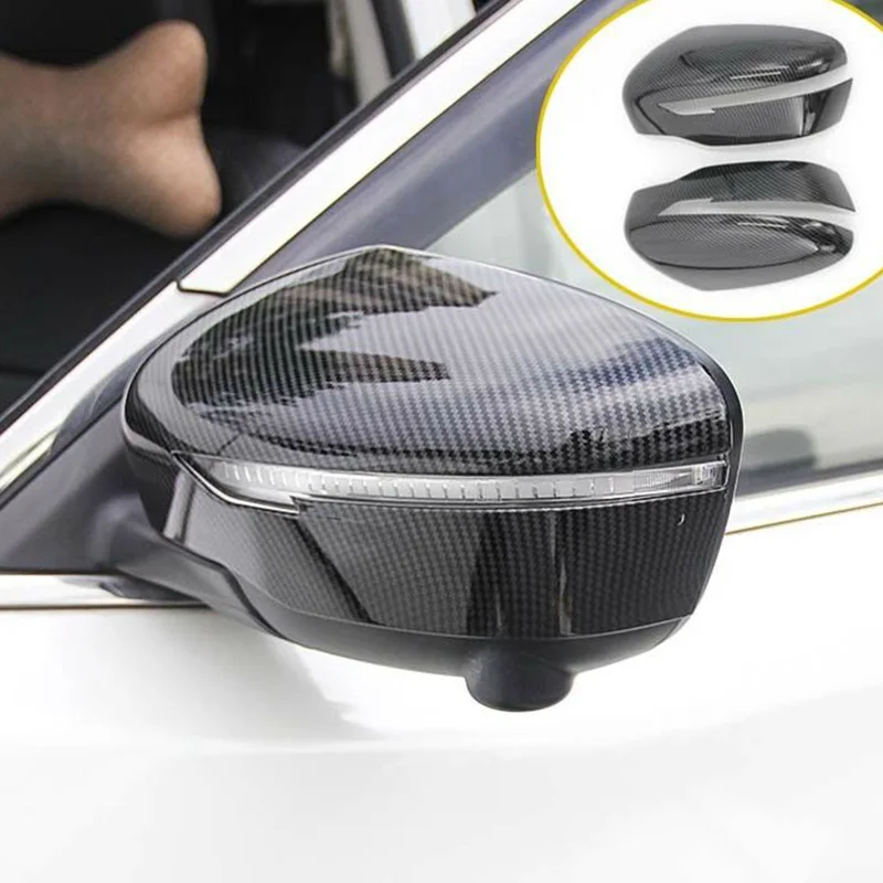 Carbon Fiber Rear View Mirror Cover-Side Mirror Cover Cap for Qashqai X-Trail Murano Rogue Pathfinder 2015-2019