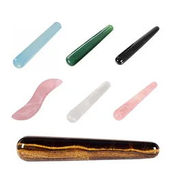 Natural Rose Quartz Yoni Wands Jade Crystal Massage Wand Vaginal Muscles Tightening Massage Stone Guasha Tool Acupoint Massager