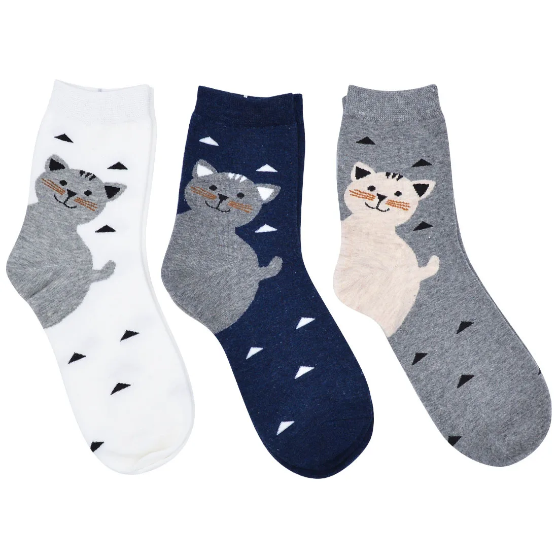 

Urgot 6 Pairs Fashion Cartoon Three-dimensional Socks Female Cute Cat Pattern Socks In Tube Female Cotton Socks Ladies Calcetine