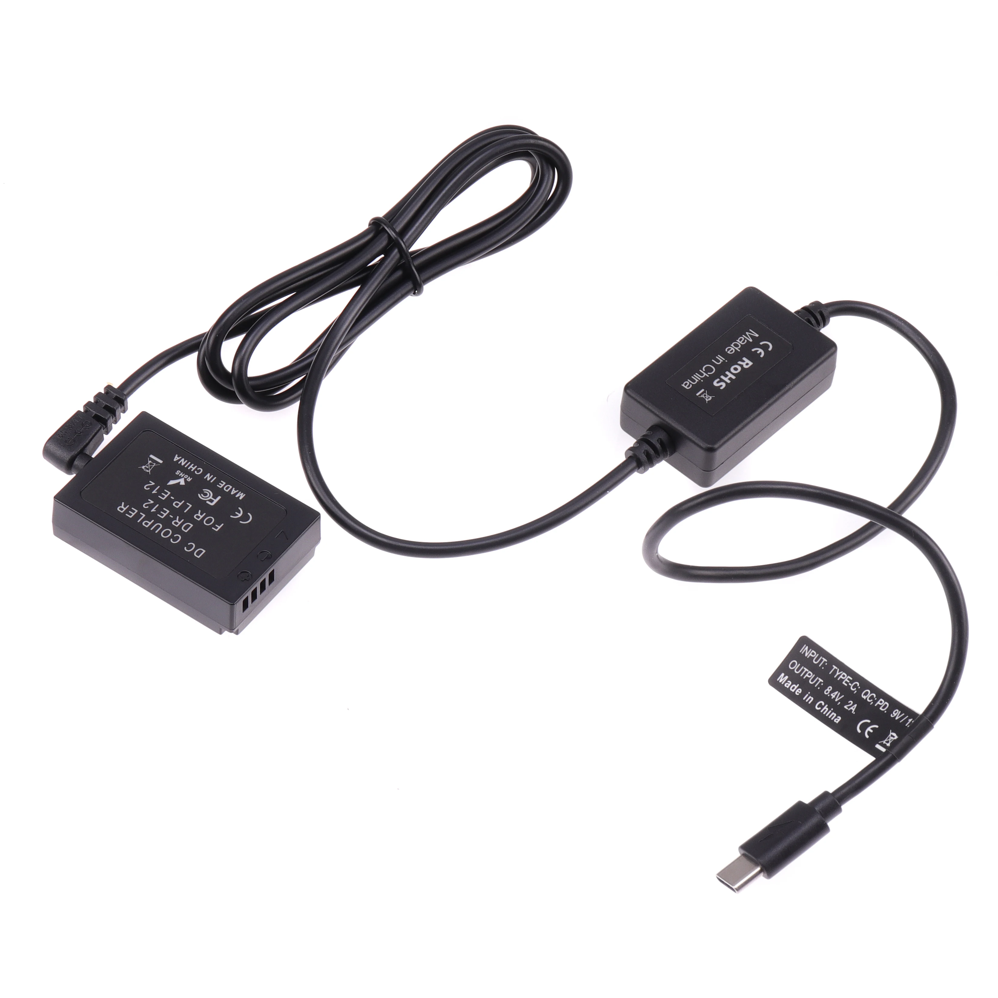 Fotga LP-E12 Power Adapter with TYPE-C Cable for M M2 M10 M50 M100 M200 M50 Mark II