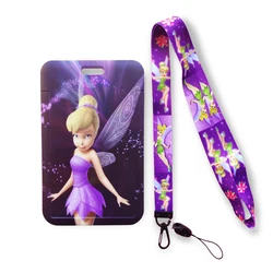 Disney Tinker Bell Nurse Women Lanyard Keys Chain ID Card Cover Pass Mobile Phone Charm Badge Holder Keyring Accessories