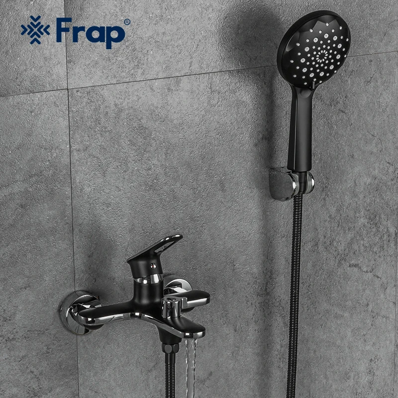 

Frap Black Bathtub Faucet Wall Mount Waterfall Hot & Cold Water Mixer Tap Bath Shower Faucet Tap Bathtub Faucet F3249-6