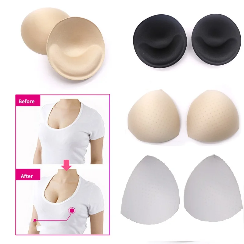 Imbottitura costume da bagno donna per inserti reggiseno schiuma spugna reggiseni Push-Up Enhancer coppe petto seno Bikini costumi da bagno inserti