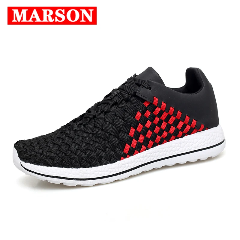 New Men Casual Shoes Fashion Outdoor Woven shoes Light Running Shoes Flats Breathable Non-slip Wear-resistant Shoes Sneakers