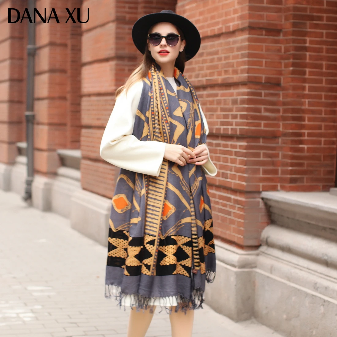 

Bufanda Mujer Wool Poncho Head Scarves Women Elegant Lady Carf And Warm Shawl Stoles Bandana Scarf Hijab Luxury Brand 2021