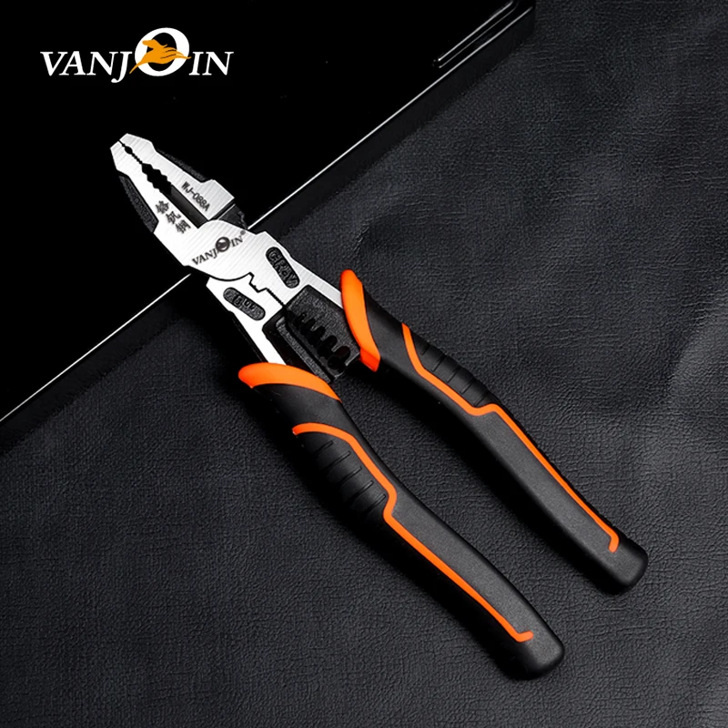 Vanjoin Multifunctional Electrician Pliers Wire Cutter Cable Stripper Crimping Tool Alicate Universal Nose Pliers Hand Tools