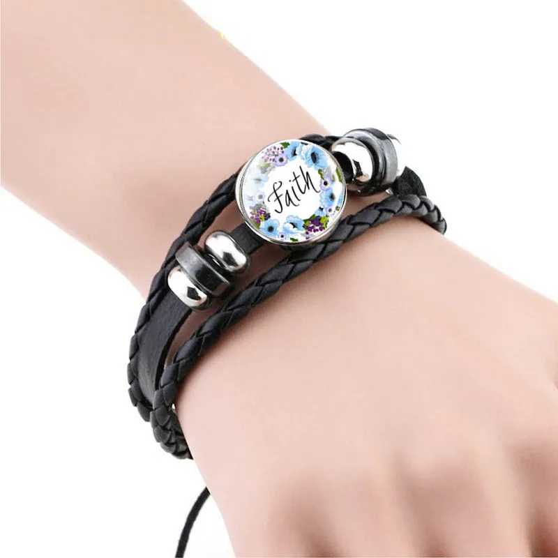 Black Leather Bracelet 