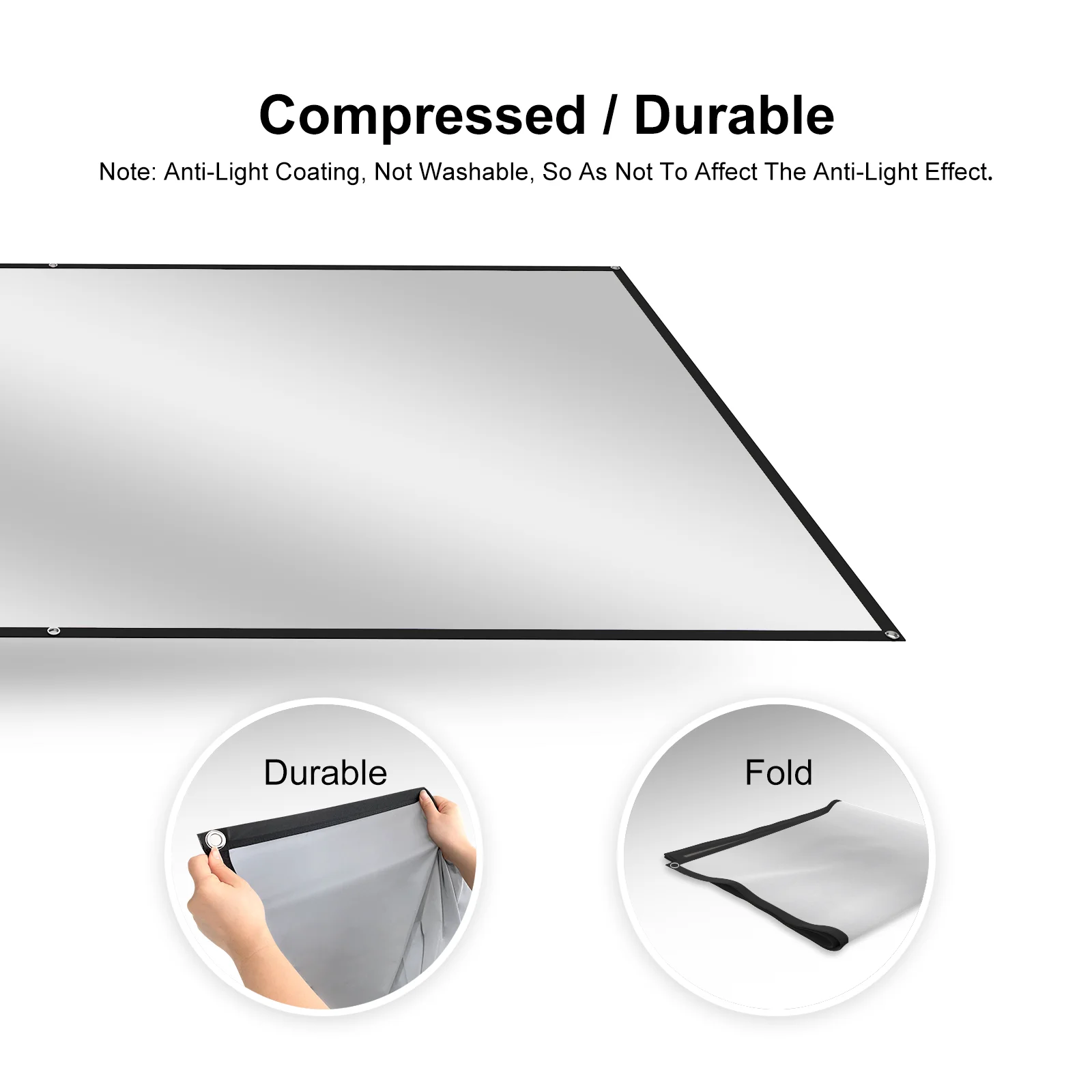 WEWATCH-pantalla de proyección de Material de capa óptica para PS7, pantalla de proyector plegable reflectante de alto brillo, 16:9, 120 pulgadas