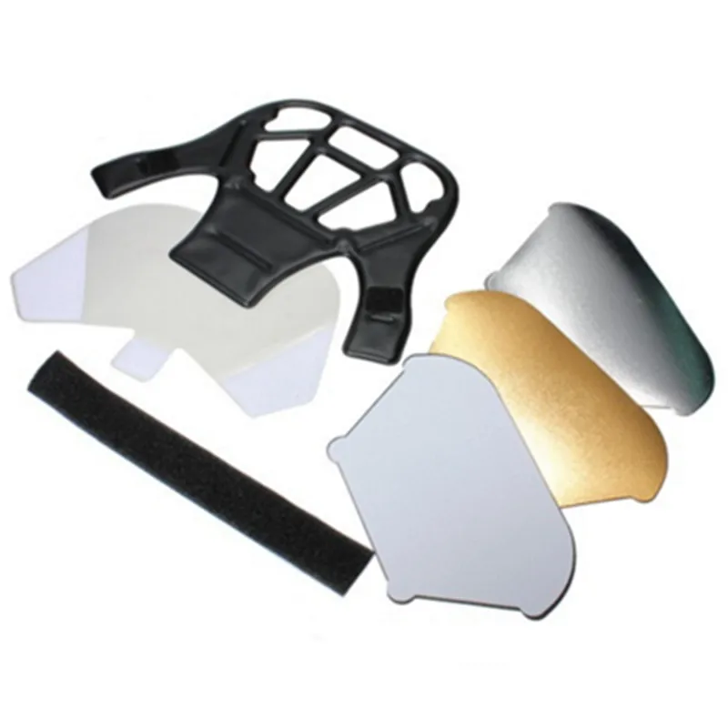 Flash Diffuser Bounce Reflector Card with 3 Colour White Gold Silver for most External Flash YN560 YN468 YN467 YN465 YN460 etc.