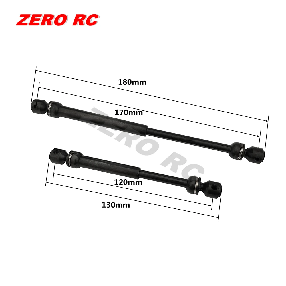 2PCS FULL METAL Universal Drive Shaft 90MM 115MM FOR RC CAR SCX10 JEEP TRAXXAS TRX-4 D90 D110 MST RGT