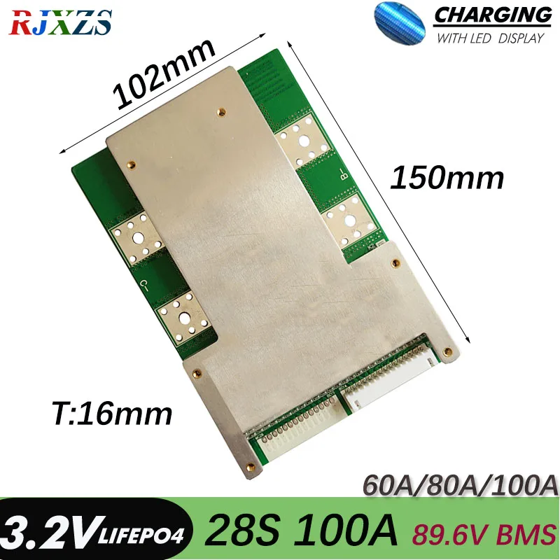 

BMS 28S 100A LiFePO4 80A/60A 3.2V BMS PCM For Electric Vehicles