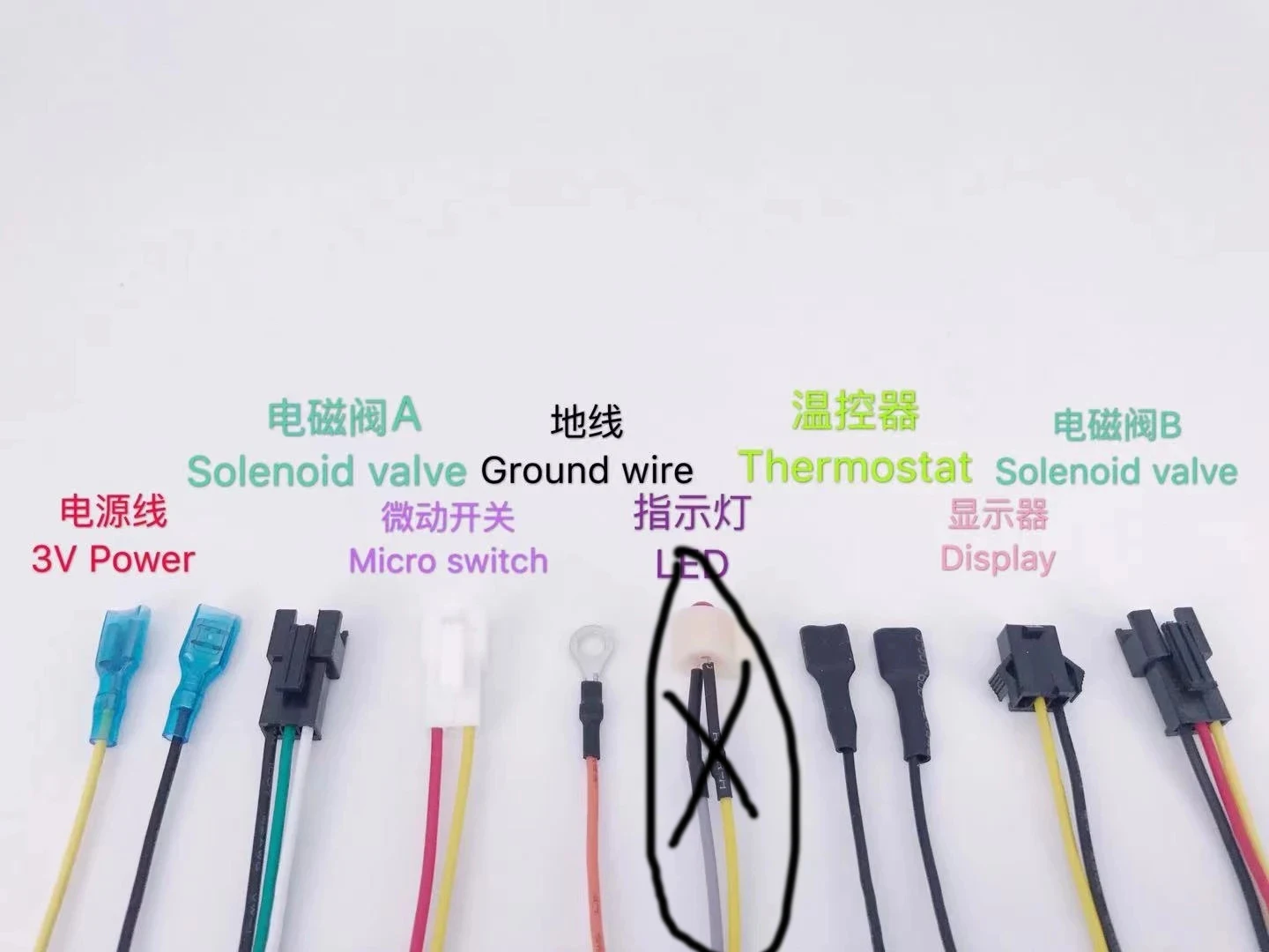موقد غاز شامل مع تحكم في درجة الحرارة وشاشة إشعال ، مشعل نبضي مزدوج ، تيار مستمر 3 فولت ، إجمالي 15 سلكا ، موديل ، 1