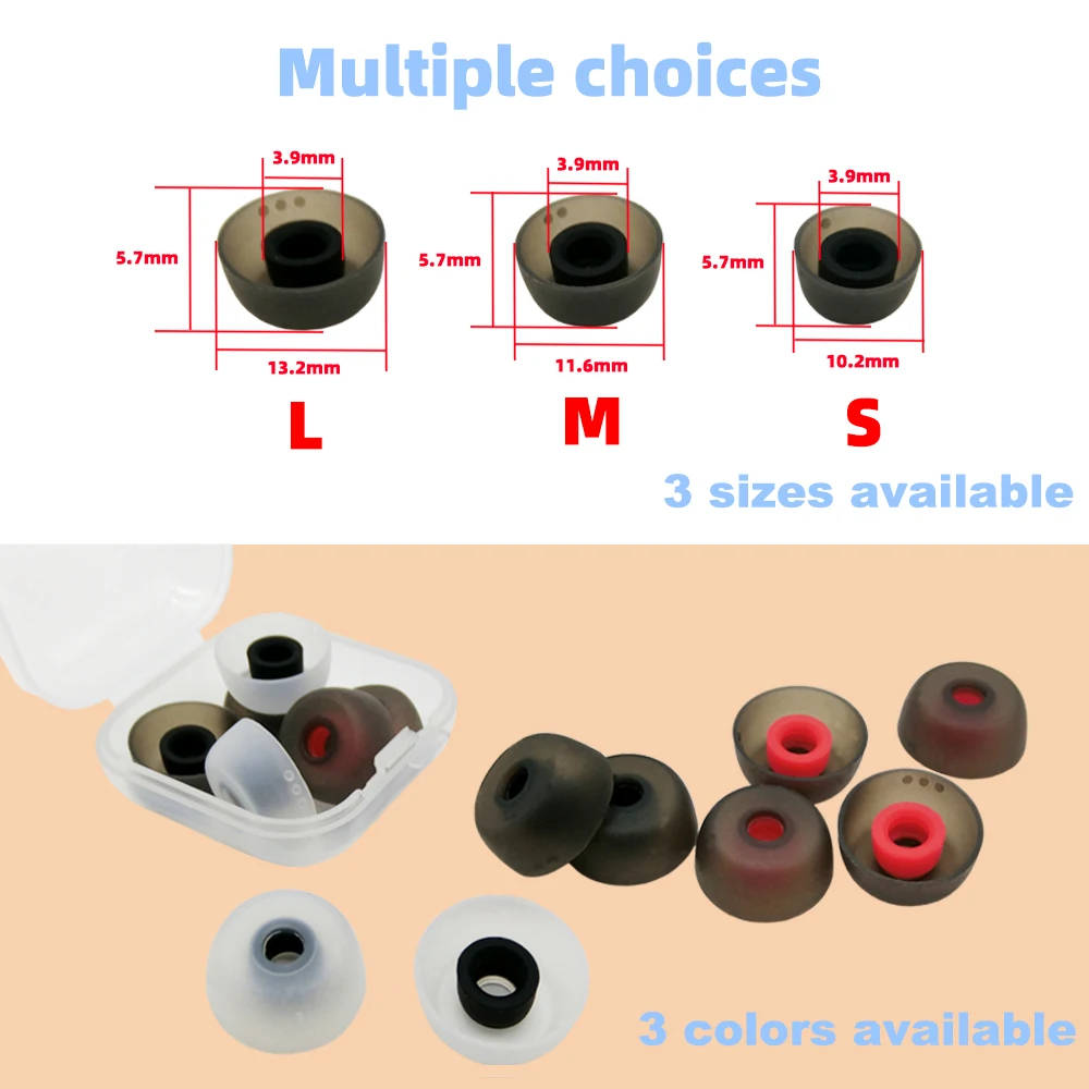 Auriculares de silicona para Jabra Elite/ Active/t Evolve 65, repuesto de TWS, Elite 75t/ Sport, Creative Outlier Air/ Gold