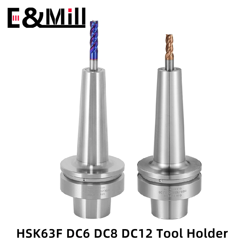 Precisão Velocidade Hsk63f Dc6 Dc8 Dc12 120l Hsk63 Dc6 Dc8 Dc12 Precisão Fina Hsk Haste dc Pinça Mandril após Puxar Suporte de Ferramenta Alta