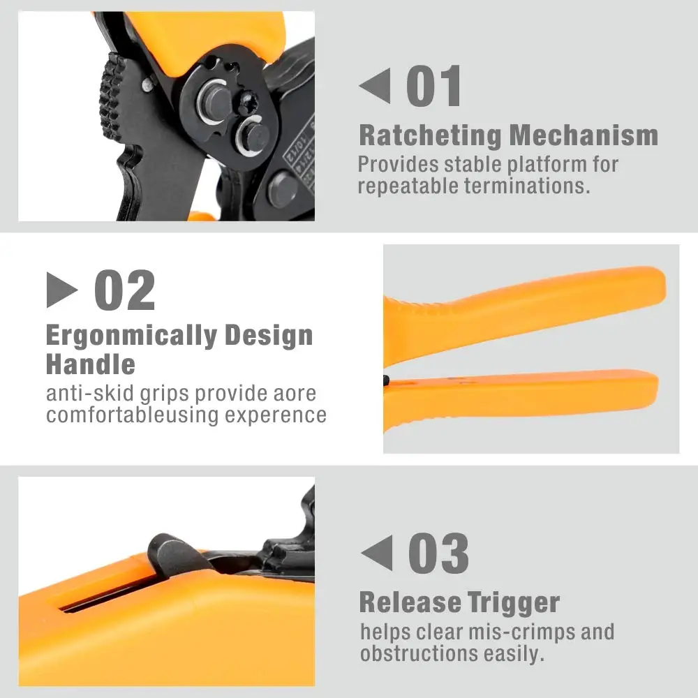 IWISS AP-11 Ratcheting Crimping Tool for 15/30/45 Amp Power Connectors, Amateur Radio & Modular Power Wiring