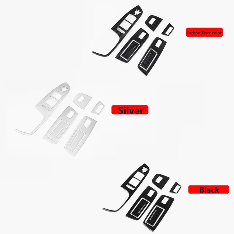 Car Door Armrest Window Lifter Switch Buttons Decoration Frame Cover Trim 7pcs For Audi Q7 2008-2015 Interior Auto Accessories